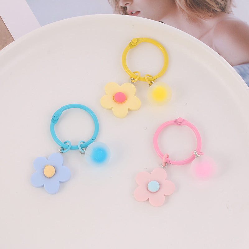 Wholesale Resin Color Flower Keychain